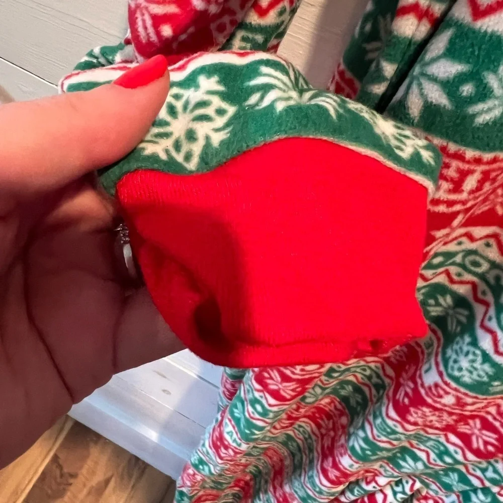 Jammies for your Families size 18-20 kids Festive Christmas Onesie Pajamas, EUC